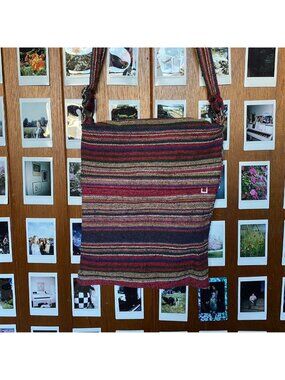 Multicolor striped baja bag